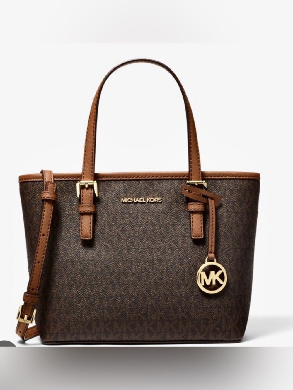 Michael Kors Jet Set Travel Extra-Small (XS) Carryall Tote With Matching Wallet